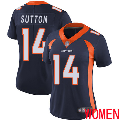Women Denver Broncos 14 Courtland Sutton Navy Blue Alternate Vapor Untouchable Limited Player Football NFL Jersey